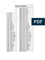 Numerais Cardinais