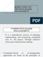 Community Based Management