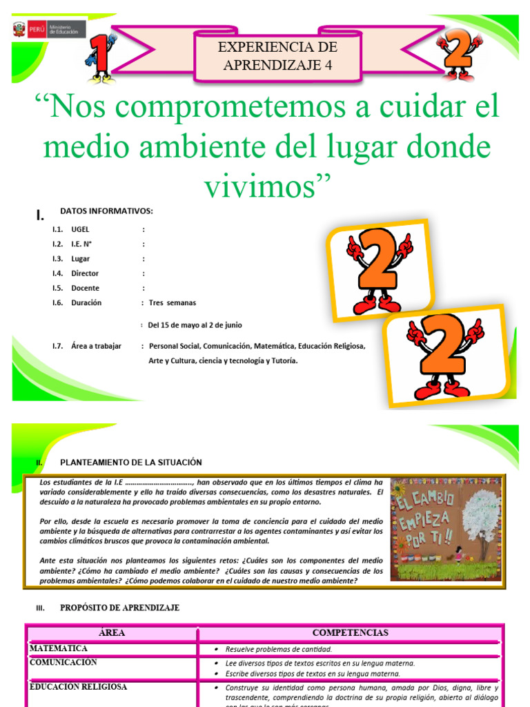 Exp 4 Iii Ciclo. | PDF | Entorno natural | Aprendizaje