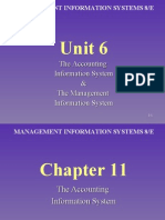 Unit 6: The Accounting Information System & The Management Information System
