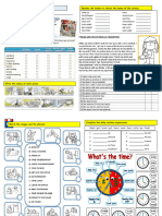 Worksheet Daily Routine 3grado