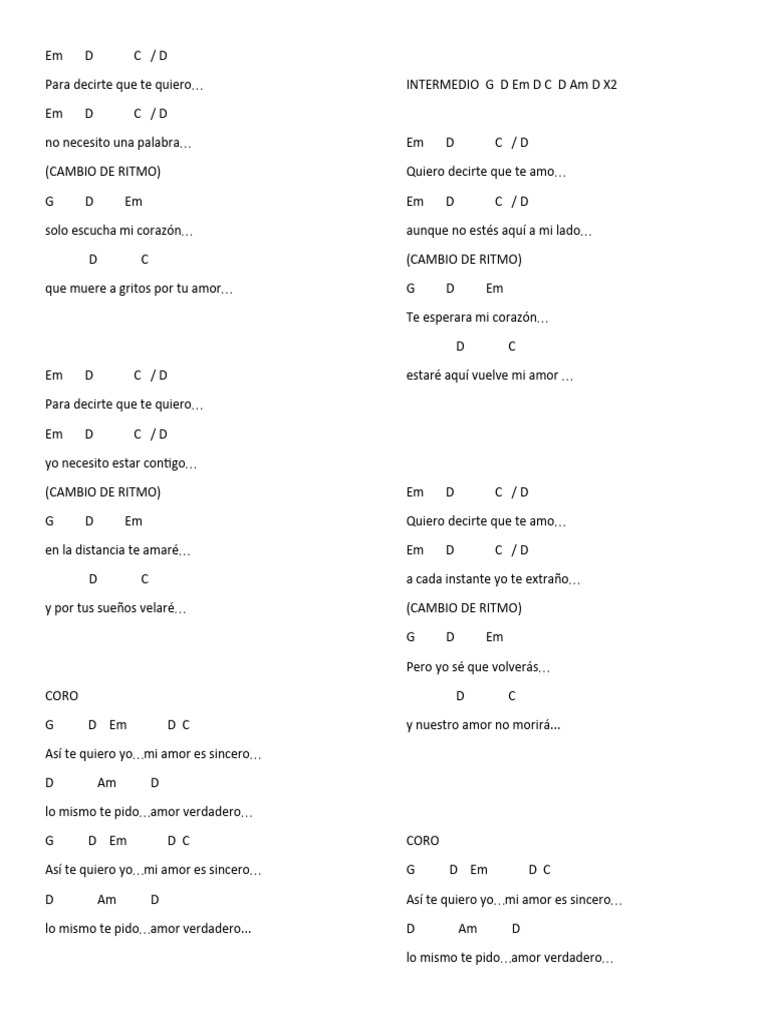 Para Decirte Que Te Quiero | PDF | Poesía
