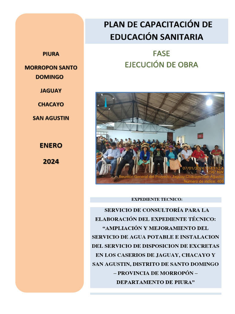 19 1 Plan De Capacitación De Educación Sanitaria Oc V2 Descargar