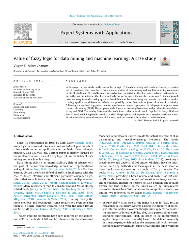 Fuzzy Logic in Data Mining Techniques | PDF | Cluster Analysis | Fuzzy ...