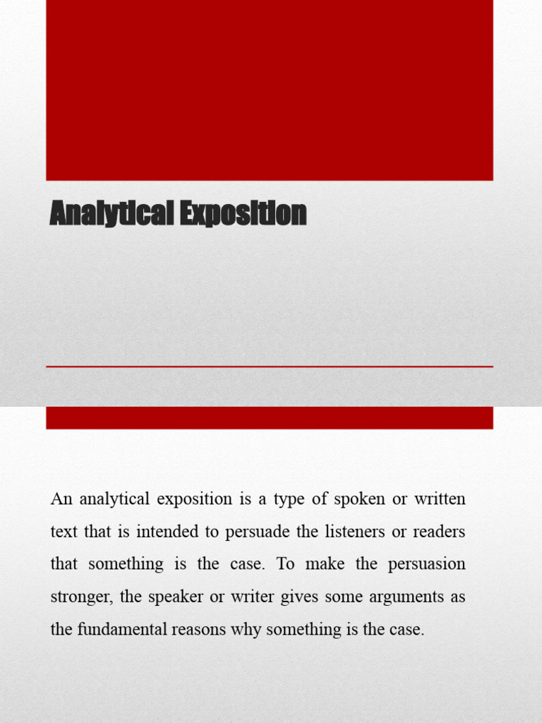 Understanding Analytical Exposition | PDF
