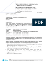 SURAT UNDANGAN PESERTA PENINGKATAN KOMPETENSI BERKELANJUTAN BAGI TENAGA ADMINISTRASI SEKOLAH TAHUN 2024 DI HOTEL FOX PEKANBARU