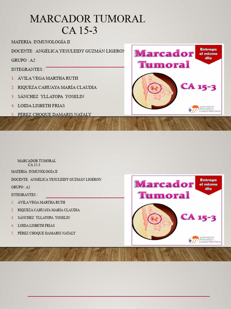 MARCADOR TUMORAL _ CA 153 PDF Cáncer Cáncer de mama