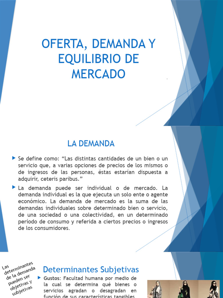 Oferta y Demanda en el Mercado | PDF | Oferta (economía) | Mercado ...