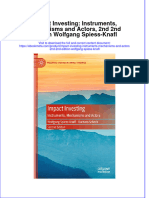 Full Ebook of Impact Investing Instruments Mechanisms and Actors 2Nd 2Nd Edition Wolfgang Spiess Knafl Online PDF All Chapter