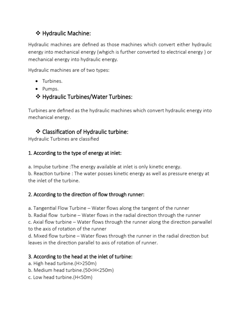 Hydraulic machine download free pdf turbine energy conversion