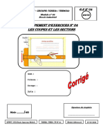 Groupement D Exercices Dessin Coupes Et Section Corrige