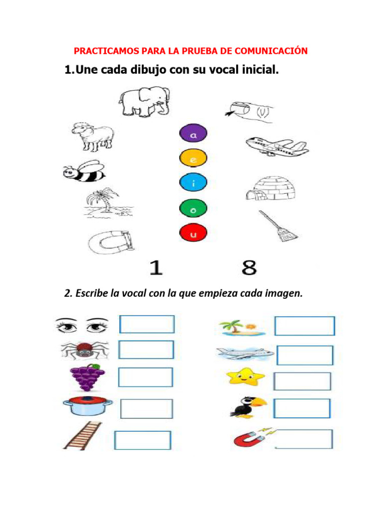 Actividades de Vocales para Niños | PDF | Artes del Lenguaje y Comunicación