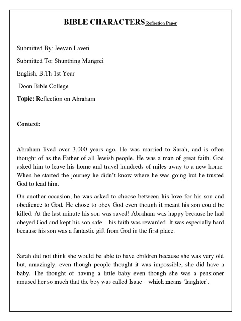 Abraham: A Reflection on Faith | PDF
