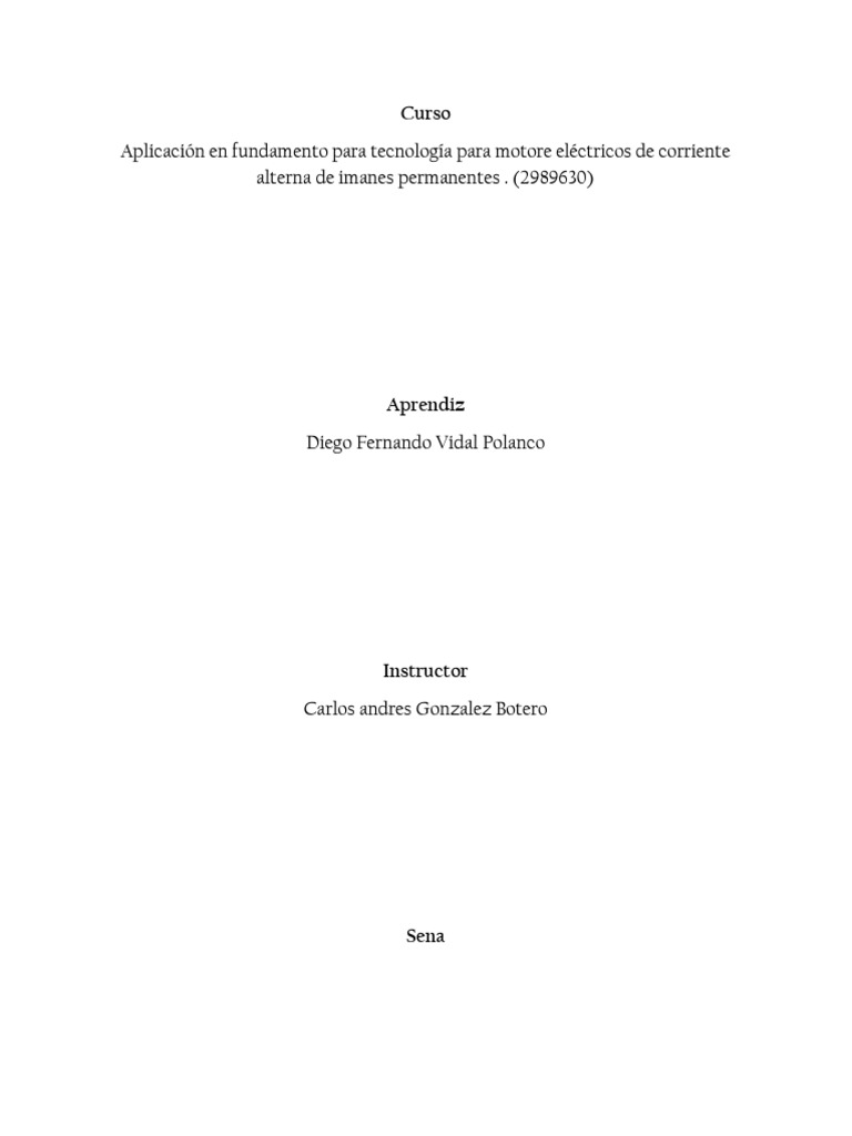 Componentes de Motores de Imanes Permanentes | PDF