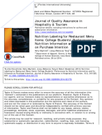 Journal of Quality Assurance in Hospitality & Tourism: Click For Updates
