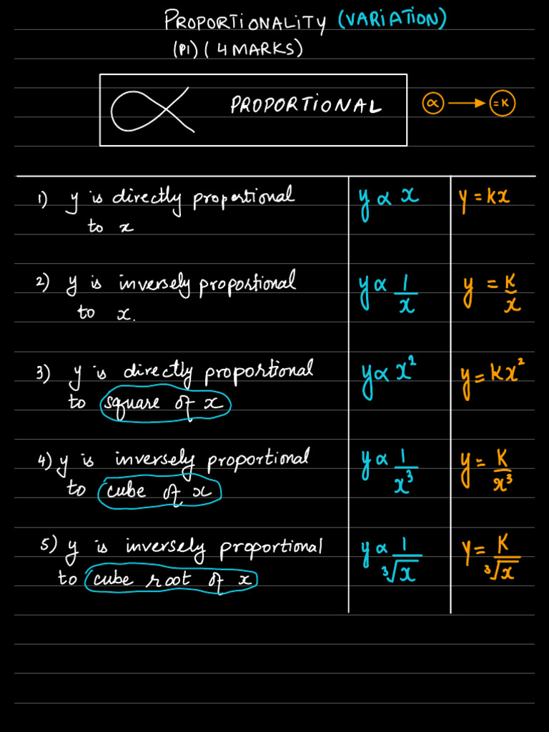 Propotionality (Variations) | PDF
