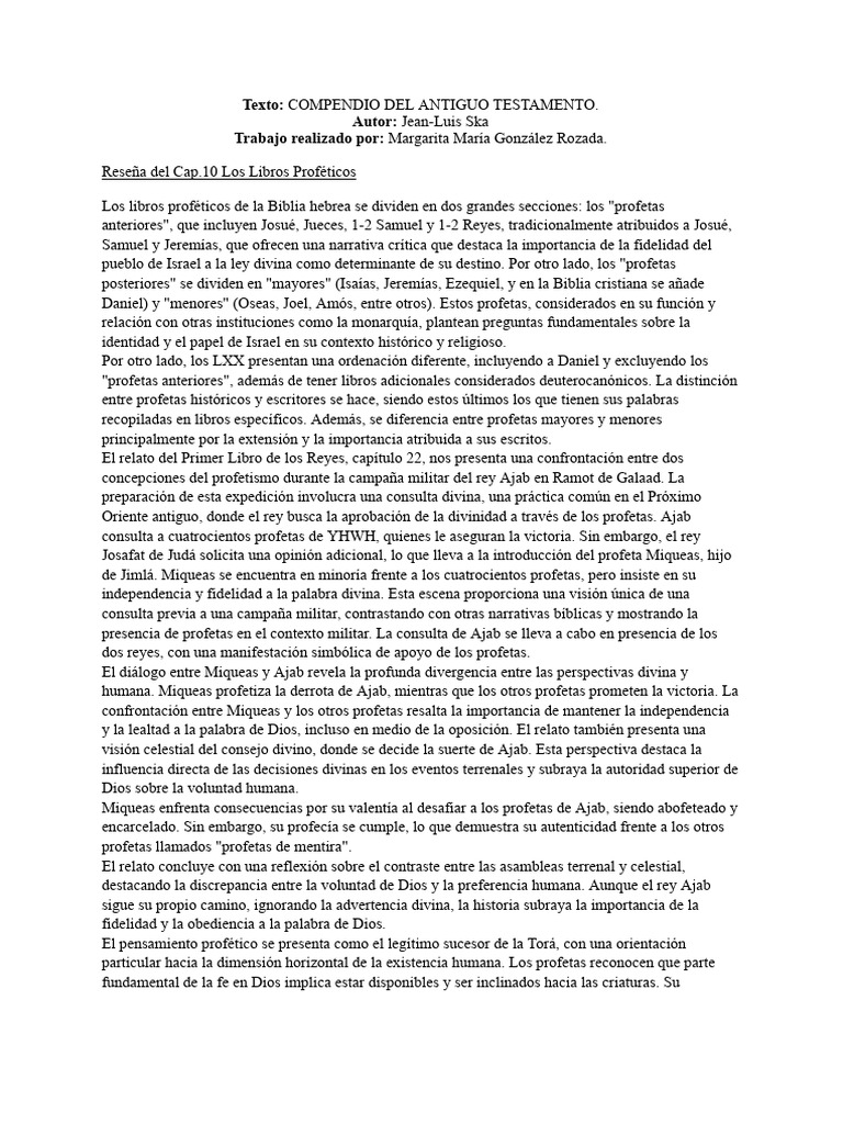 T10 Libro Proféticos Pdf Profeta Profecía
