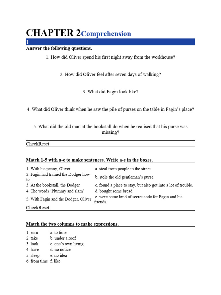 Chapter 2comprehension Pdf Fagin