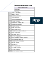 LISTE DES ETUDIANTS DE TCI Adoc