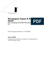 Penyiapan Cepat & Persiapan Awal: HP Compaq dx2200 Microtower Business PC