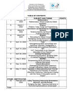 TABLE OF CONTENTS Portfolio Cert