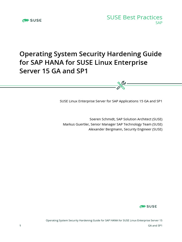 OS Security Hardening Guide For SAP HANA SLES15 en | PDF | Security ...