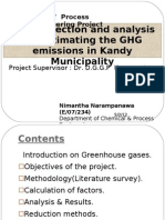 Estimation of GHG Emission in Kandy 1st