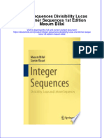 Full Ebook of Integer Sequences Divisibility Lucas and Lehmer Sequences 1St Edition Masum Billal Online PDF All Chapter