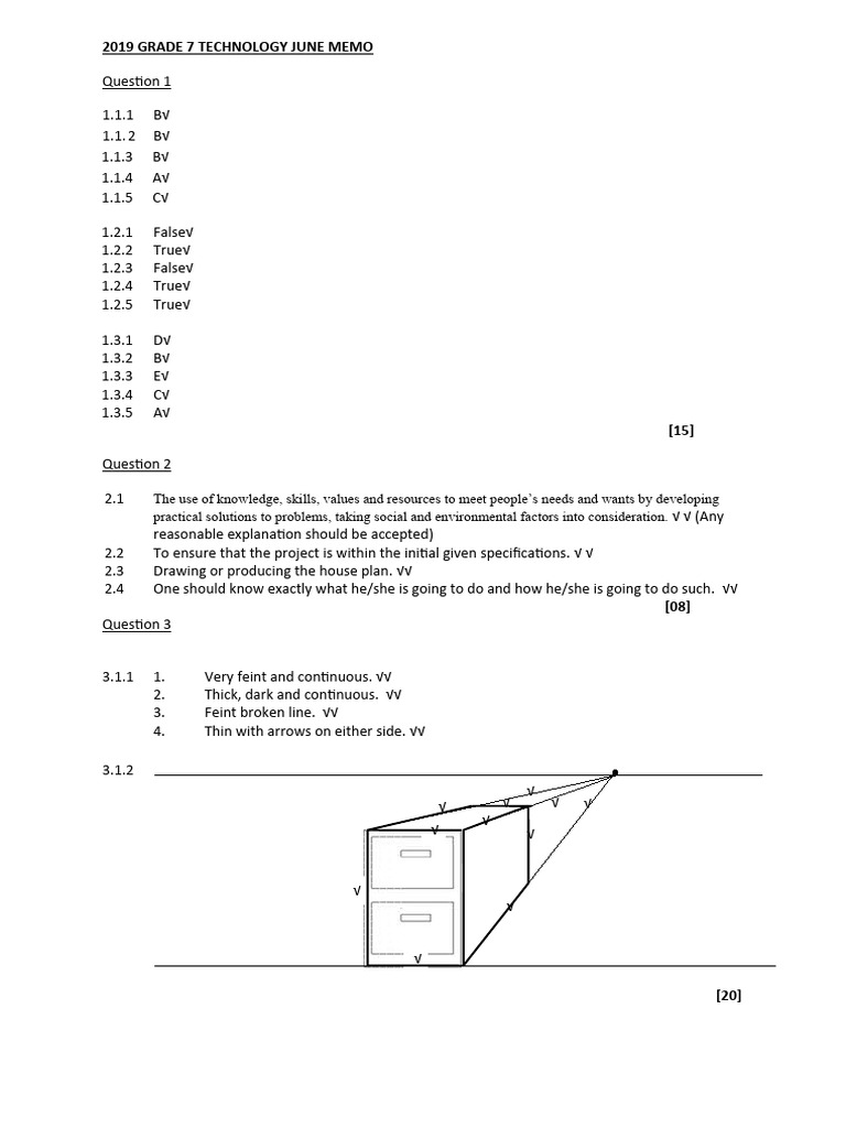 2019 Grade 7 Technology June Memo | PDF