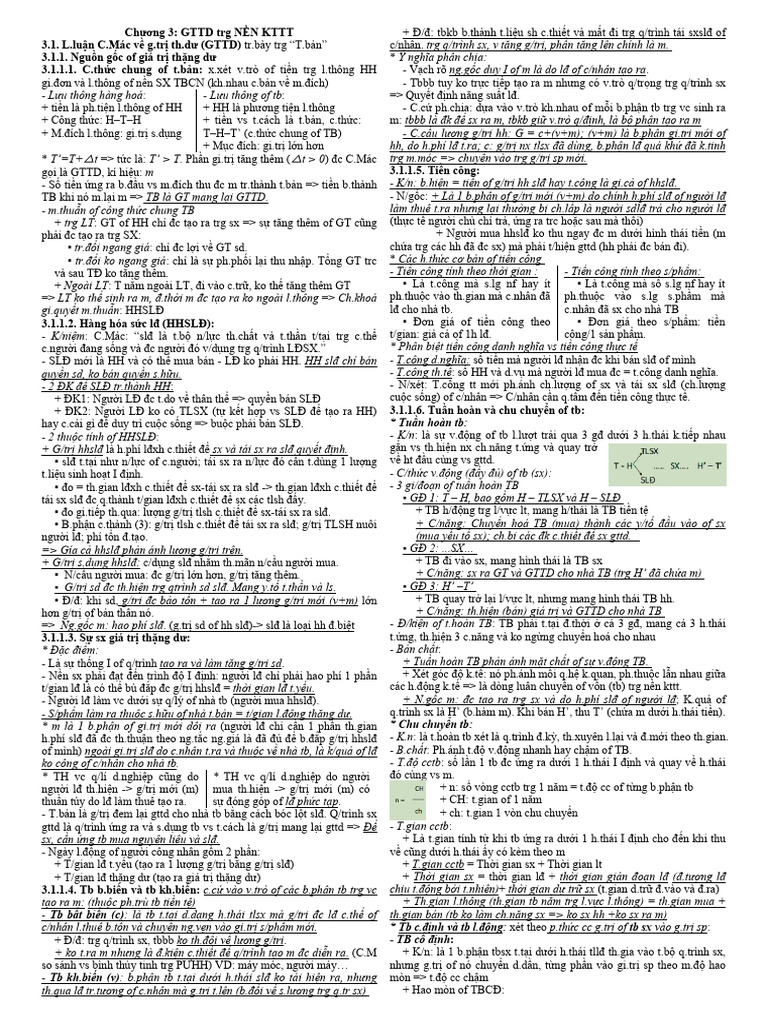 TNG HP Ni Dung Mon Kinh T Chinh TR | PDF