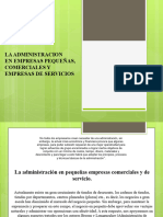 La Administracion en Empresas Pequeñas, Comerciales y