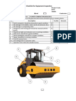 Checklist For Equipment Inspection EARTH COMPACTOR (ROLLER)