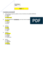 Raz. Verbal - Sunat Test 1 - Claves