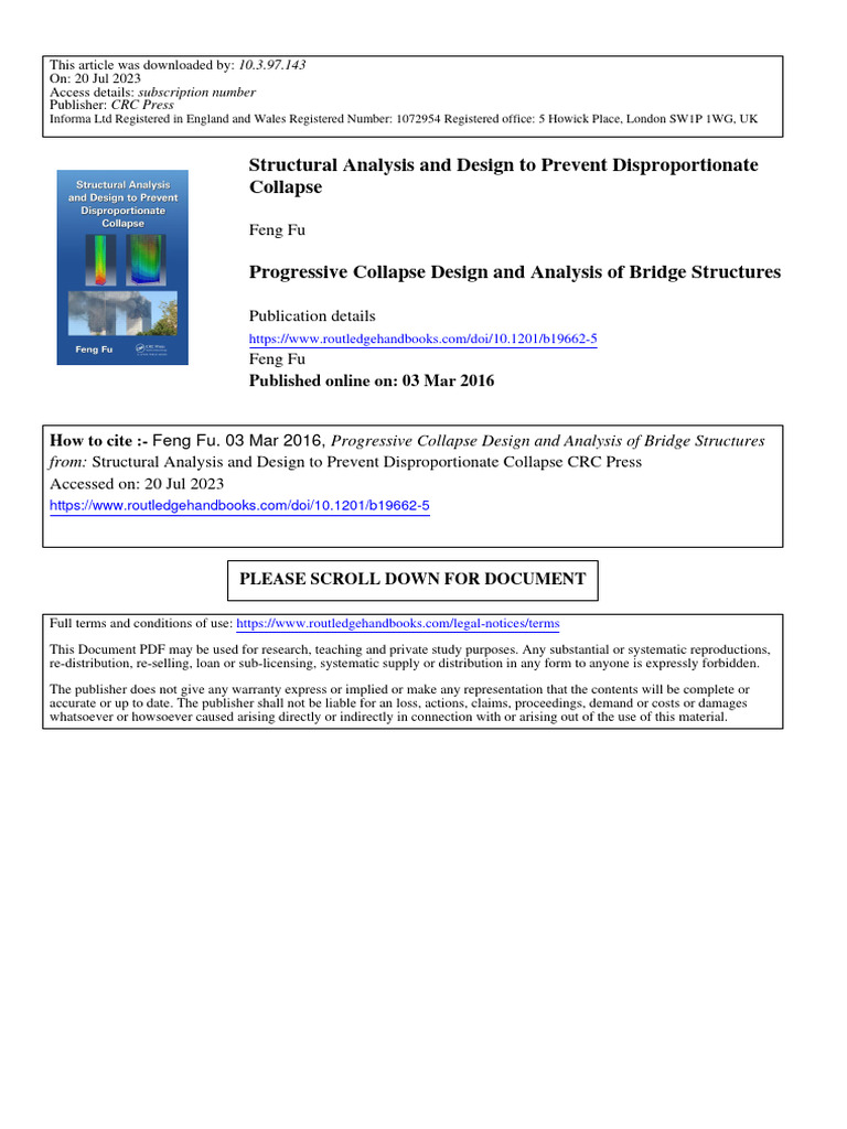 Bridge Progressive Collapse Analysis | PDF | Bridge | Structural ...