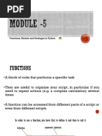 Module - 5 Functions