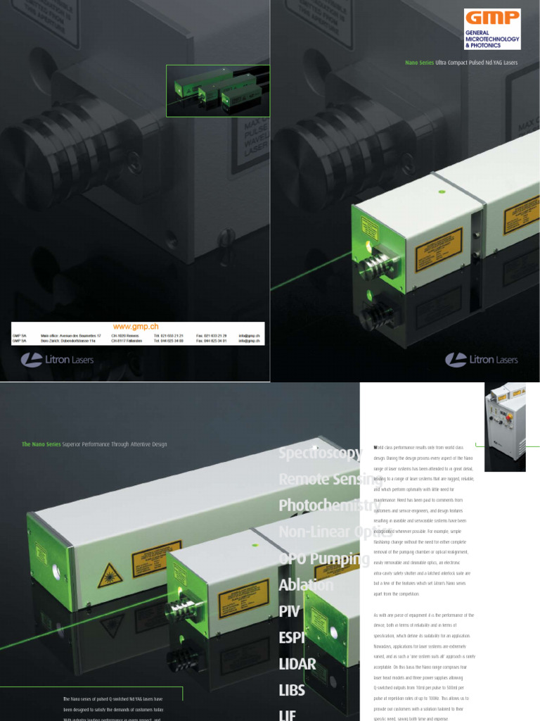 Nano Series Nd:YAG Laser Overview | PDF | Laser | Electrodynamics