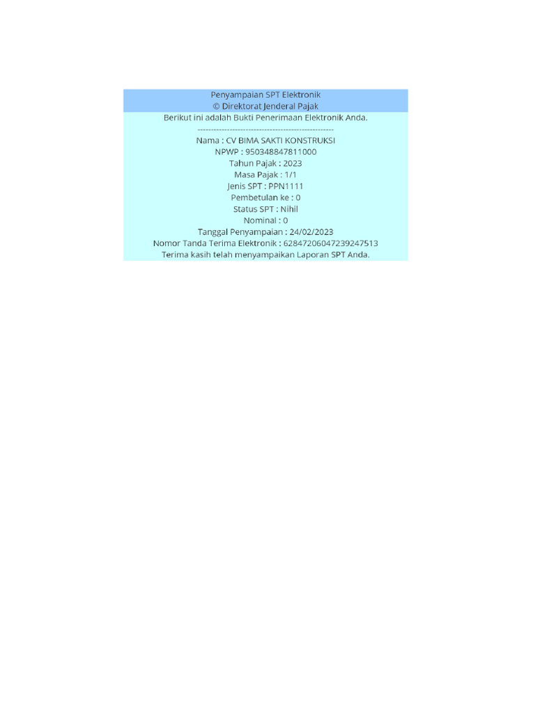 SPT Bulan 1 | PDF