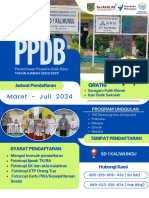 Poster Penerimaan Peserta Didik Baru Geometrik Biru Dan Hijau (70 X 100 CM)