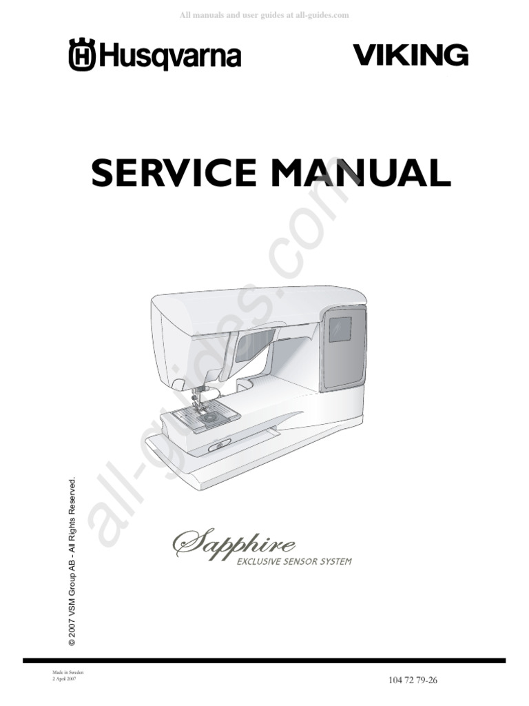 HUSQVARNA VIKING SERVICE MANUAL PDF FREE DOWNLOAD 2020 visual data 6