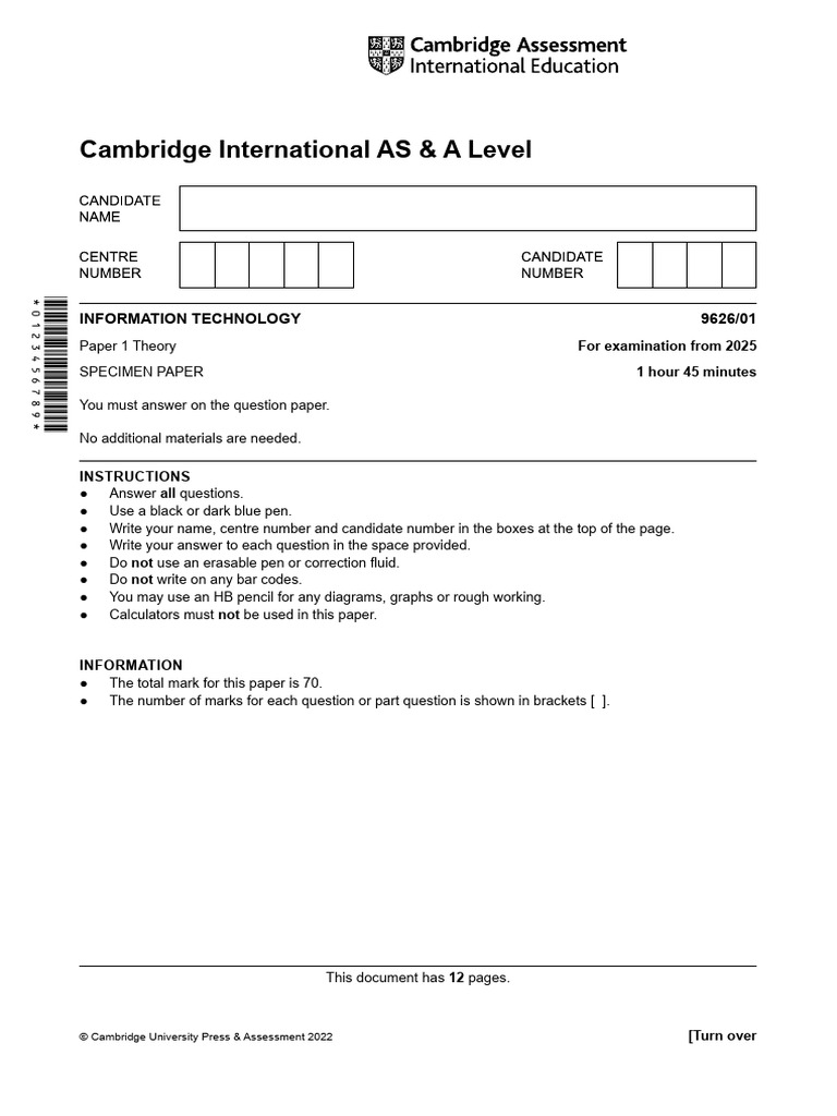 IT Exam Paper for Students | PDF | Data | Software