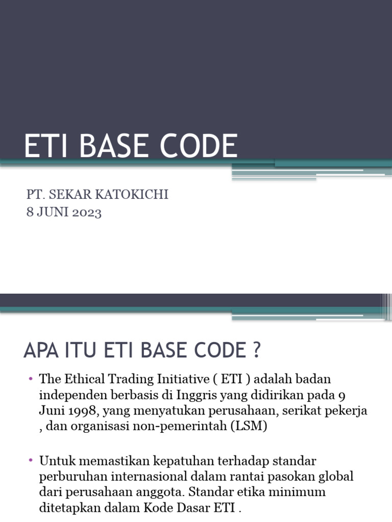 ETI BASE CODE | PDF