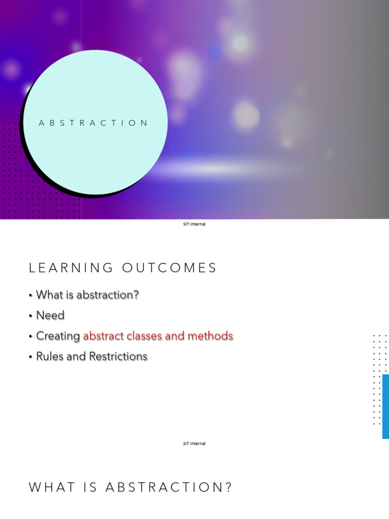 Abstraction | PDF | Class (Computer Programming) | Inheritance (Object ...