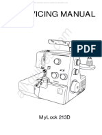 Janome Mylock 213D Sewing Machine Service Manual