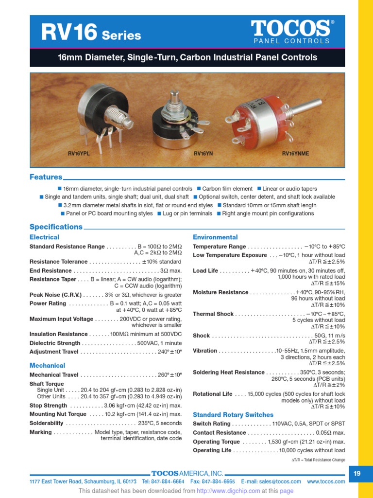 Rv16yn 4c10fa103k | PDF | Engineering Tolerance | Electrical Resistance ...