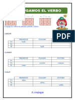 Conjugación Del Verbo para Segundo Grado de Primaria