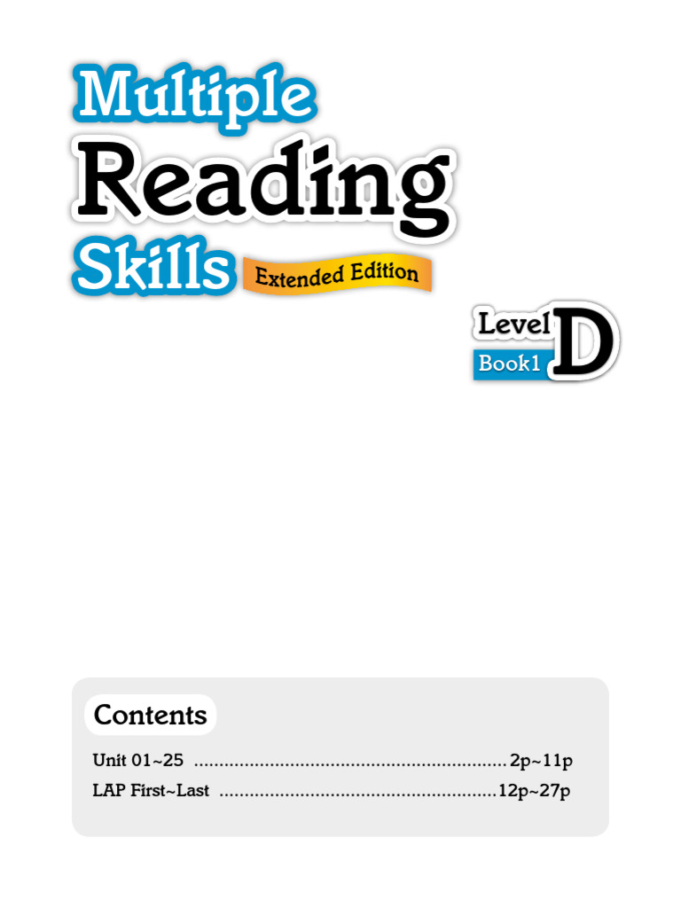 Multiple Reading Skills Extended Edition 해설집 D | PDF, image size:768x1024