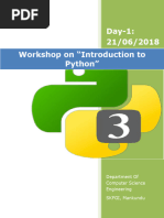 Python Workshop-Day1