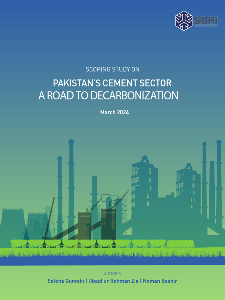 Scoping Study On Decarbonization Cement SDPI | PDF | Climate Change ...