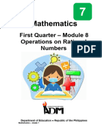 Mathematics7 Q1 Mod8 Operations On Rational Numbers V3
