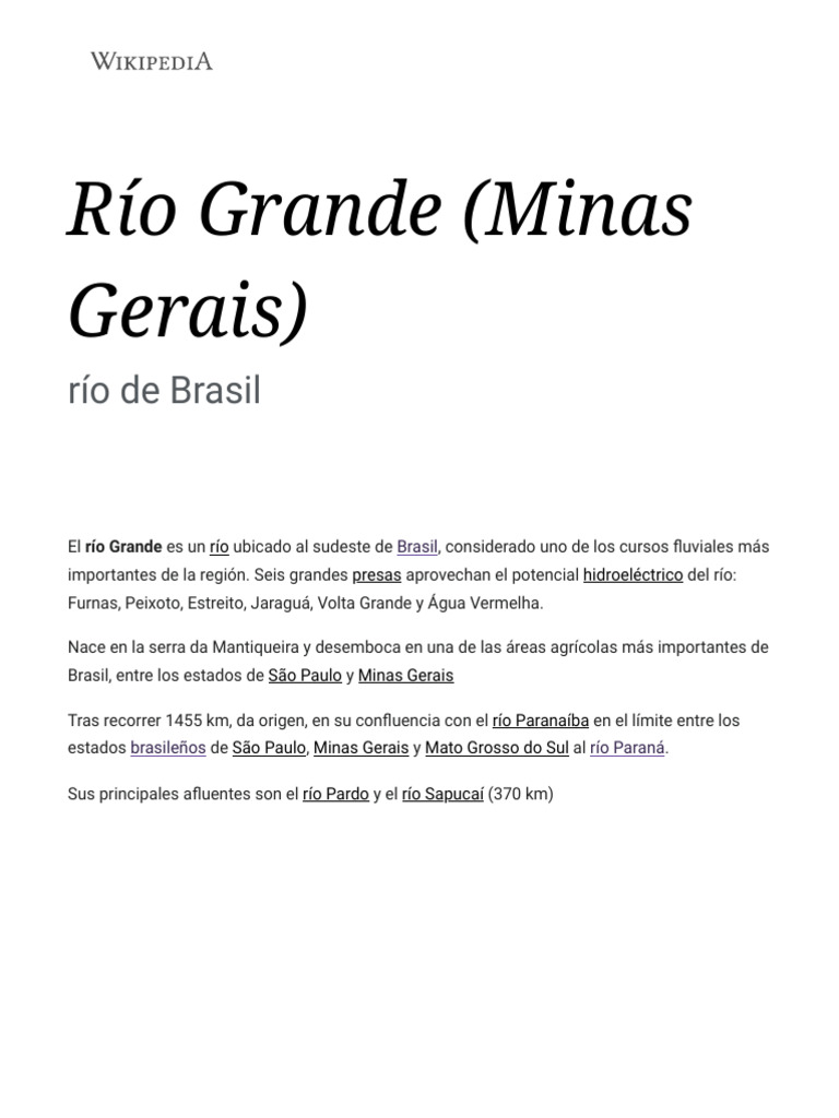 Ubicación y características del Río Grande | PDF | Ciencias de la ...
